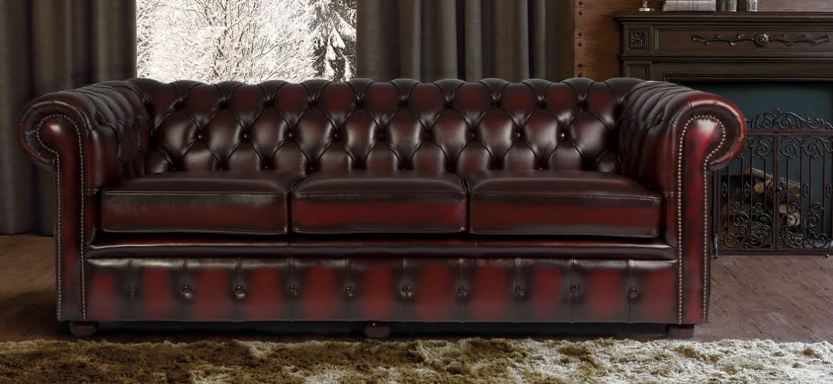 canapé chesterfield cuir fait main