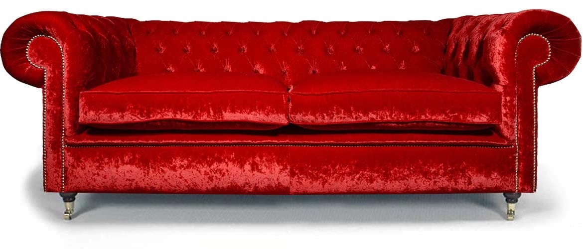 kendal velvet chesterfield sofa CUTOUT | Fabric chesterfield sofas: the very modern making of British classic kendal velvet chesterfield sofa CUTOUT