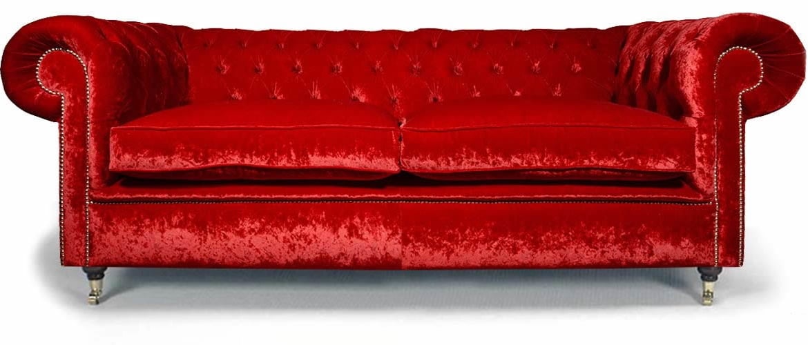 Kendal Chesterfield-Sofa aus Samt AUSSCHNITT