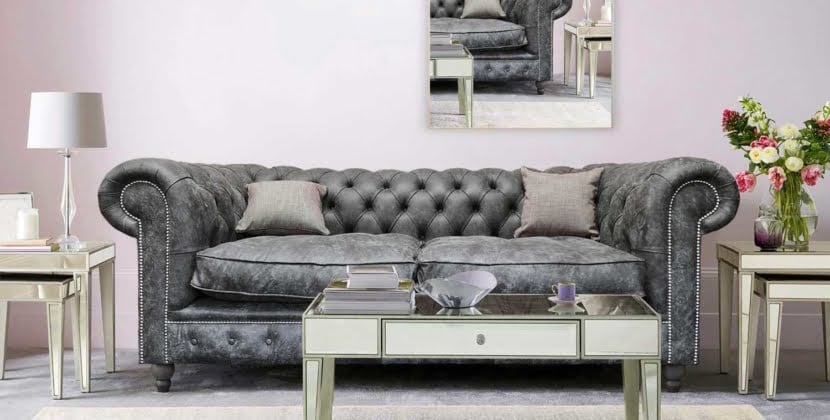 dorchester modern leather chesterfield sofa