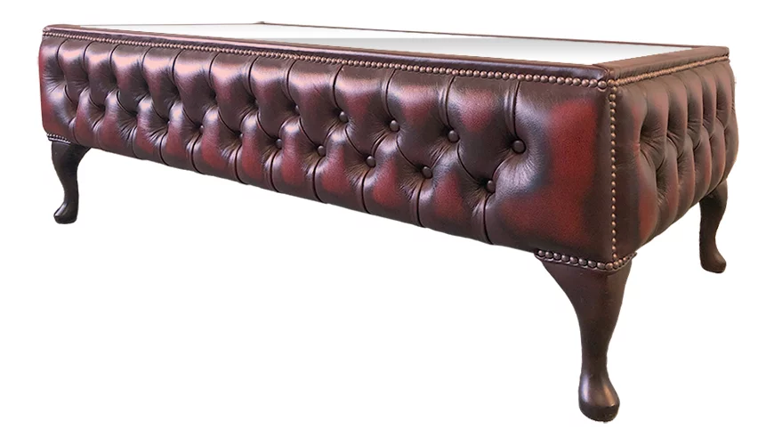 table basse chesterfield pieds reine anne