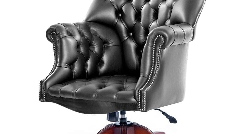 directors leather chesterfield office chair