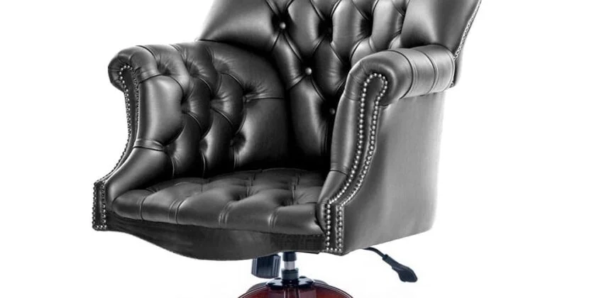 directors leather chesterfield office chair