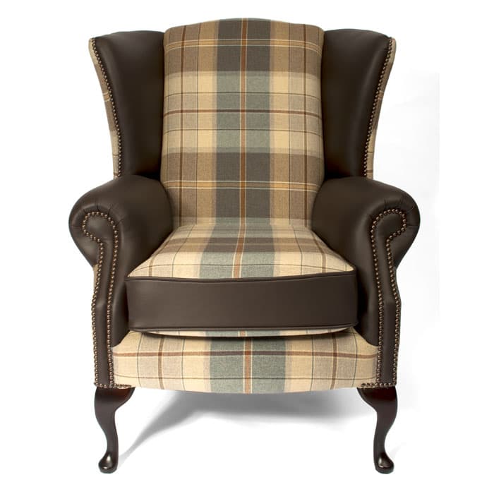 fauteuil à oreilles chesterfield en cuir colchester