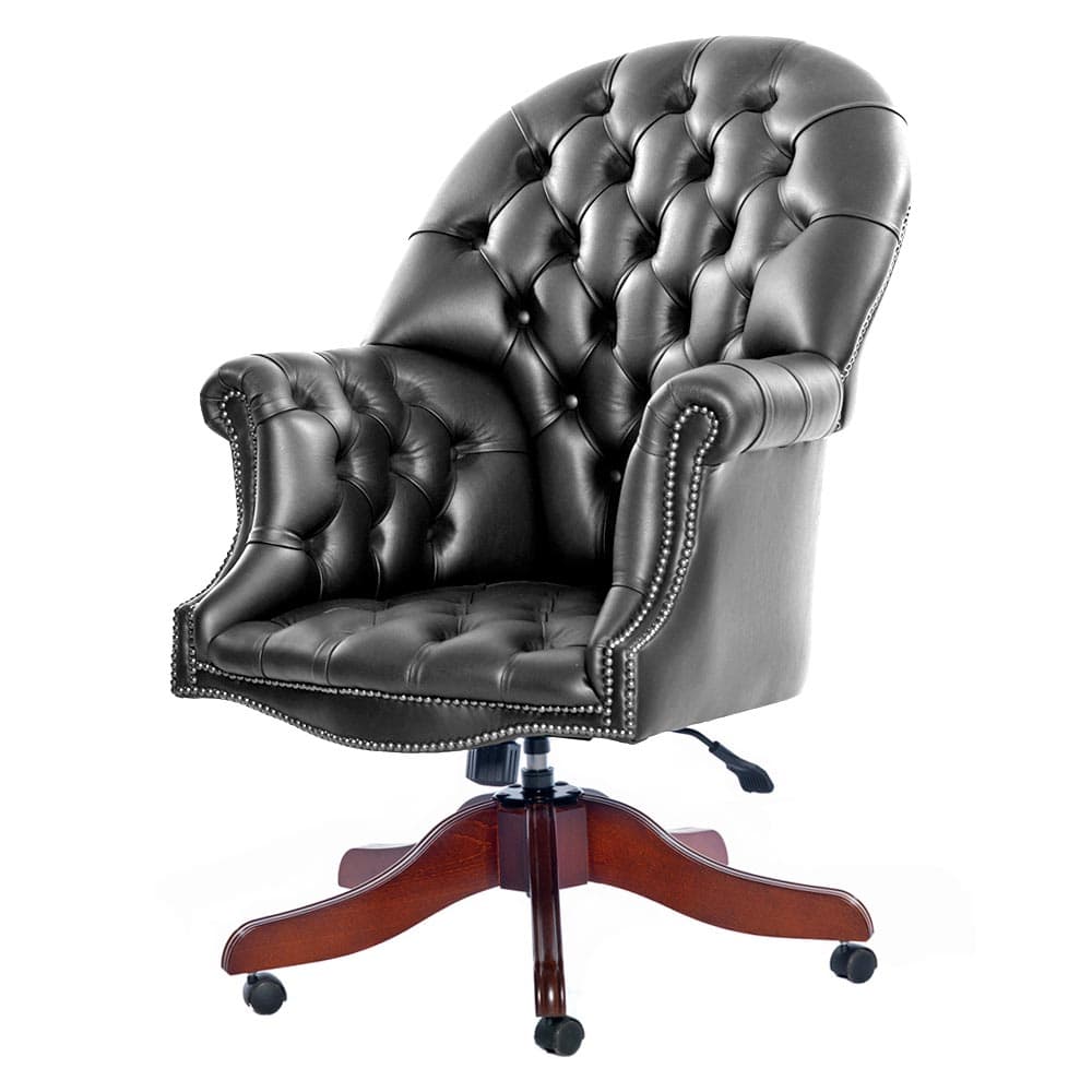 Chesterfield Directors Leather Office Chair Csc