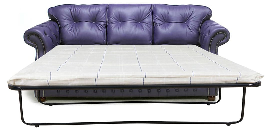 Era Chesterfield Sofa Beds, Blue Leather Sofa Bed