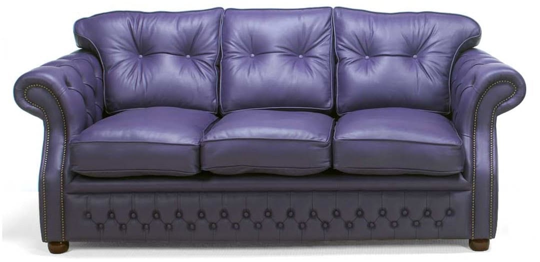 era blue leather chesterfield sofa bed