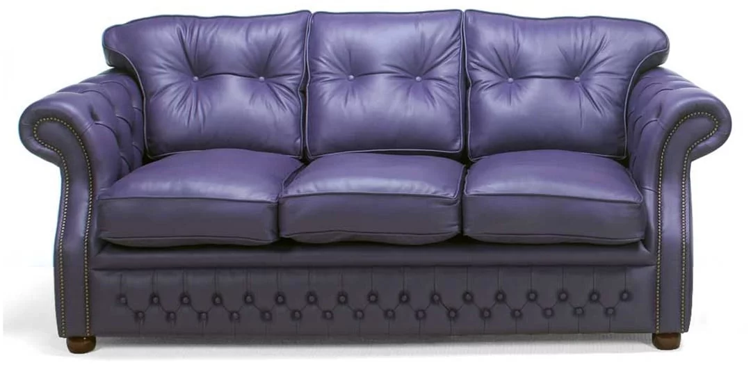ère canapé-lit chesterfield en cuir bleu