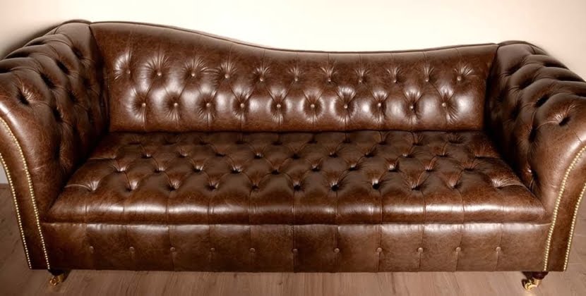 lancashire brown leather chesterfield sofa