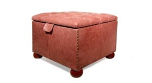 leer Chesterfield boks voetbank