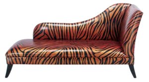 chaise longue chesterfield en cuir moderne