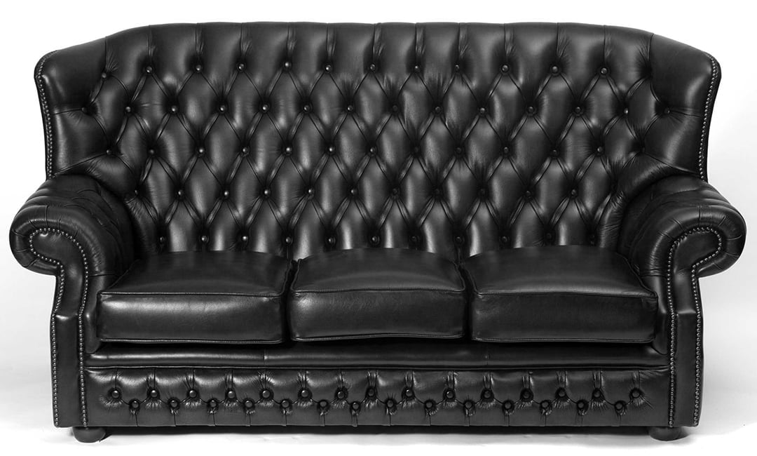 Grey Fabric Chesterfield Sofa