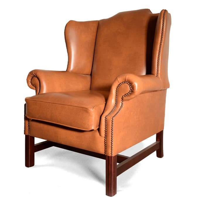 suffolk leather chesterfield wing chair