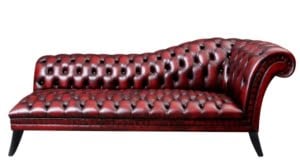 chaise longue chesterfield en cuir classique