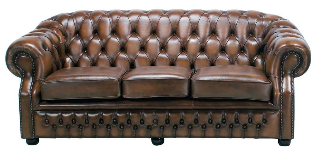 sofá cama windsor de cuero marrón