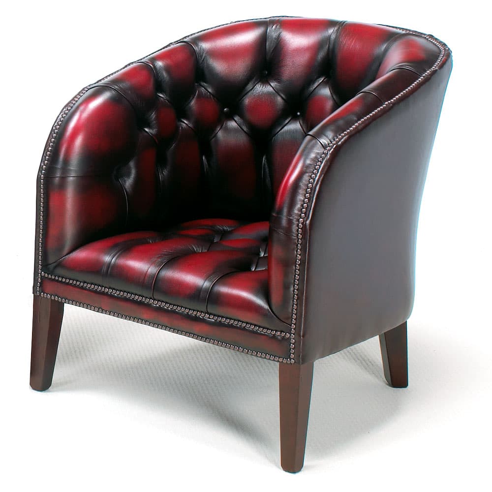 york leather chesterfield tub chair