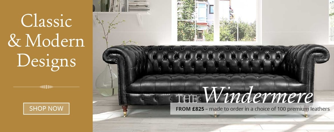 black leather chesterfield sofas