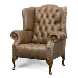 fauteuil à oreilles chesterfield bouton siège