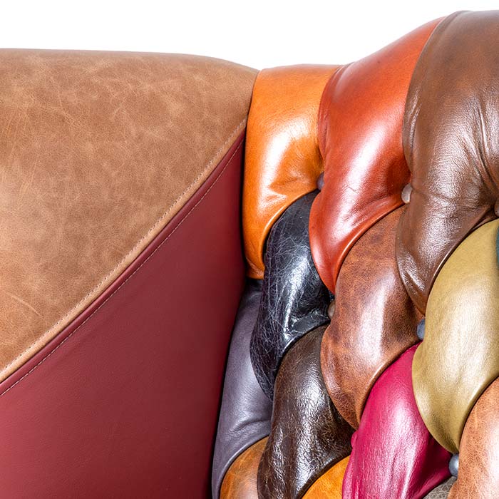 harlequin patchwork chesterfield wing chair