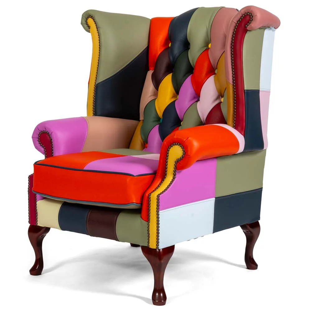 harlequin wingback chesterfield chair 01 | Harlequin Patchwork Chesterfield Chair harlequin wingback chesterfield chair