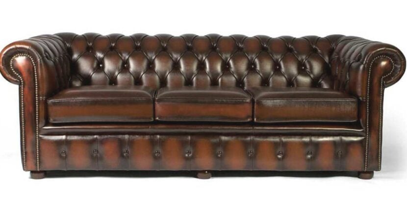 oxford antique rust leather chesterfield sofa bed sale
