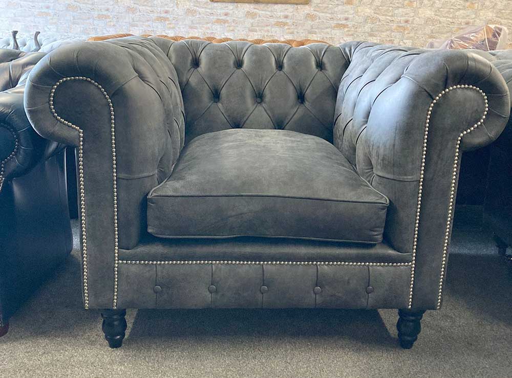 grey chesterfield chair sale