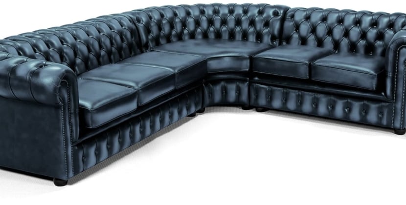 blue corner chesterfield sofa