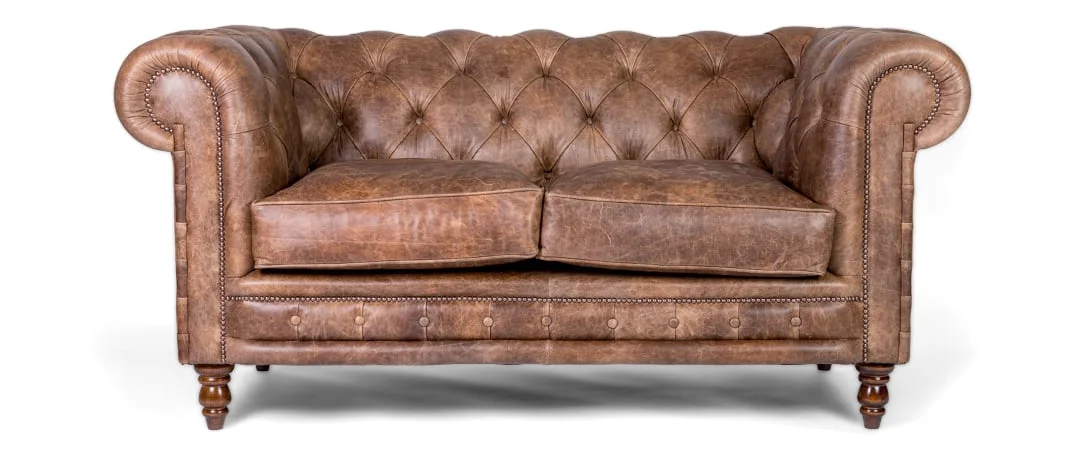 ascot leather chesterfield sofa