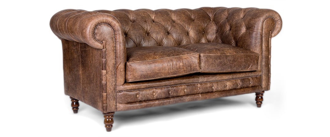 ascot leather chesterfield sofa