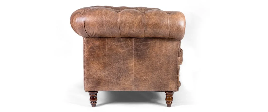 ascot leather chesterfield sofa