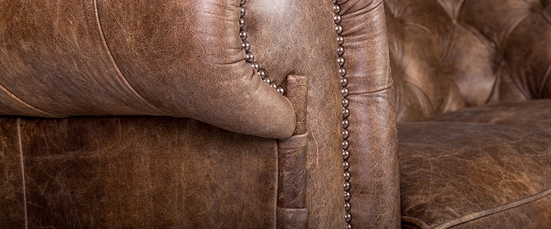 ascot leather chesterfield sofa