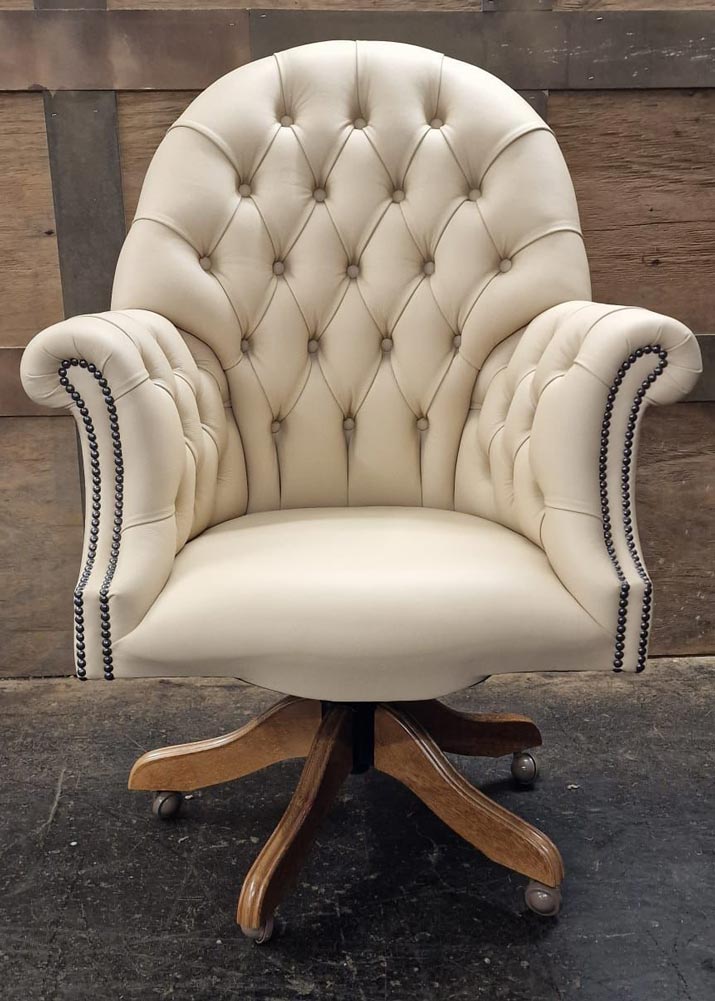 white leather directors chair sale