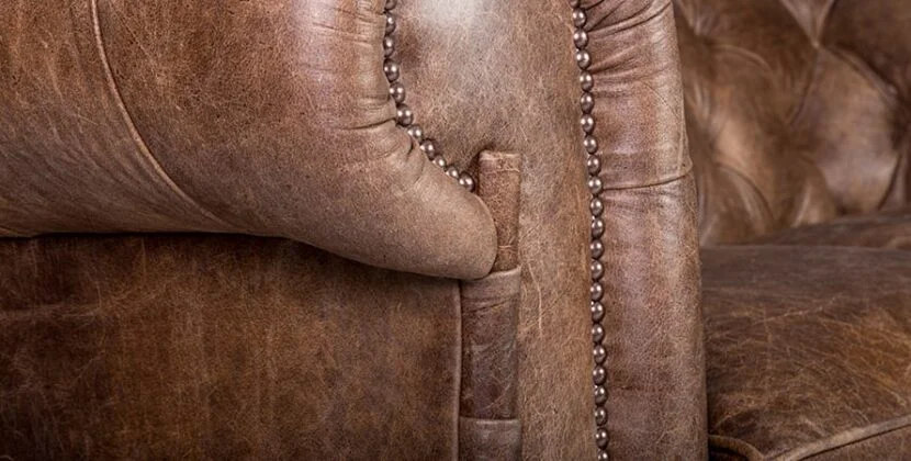 ascot leather chesterfield sofa